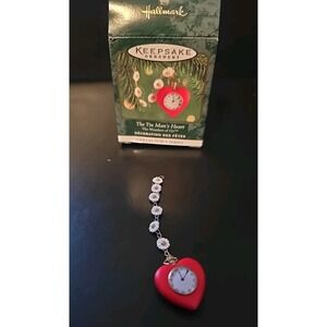1999 Vintage Hallmark Tin Man's Heart Miniature Christmas Ornament Wizard Of Oz